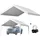 Vevor Carport-Ersatzdach 3,65 x 6,09 m weiß