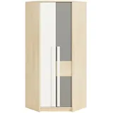 Eckschrank Drop Kleiderschrank 82x82cm Fjord Buche weiß grau 2-türig