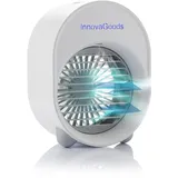 InnovaGoods Mini-Ultraschall-Luftbefeuchter mit LED, Leise und Energieeffizient, 3 Geschwindigkeiten, Aroma-Diffusor Funktion, Weiß, Mini, ABS