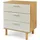 [en.casa] Kommode Ferrersp mit 3 Schubladen 70 x 60 x 40 cm Eicheoptik / Sandfarben