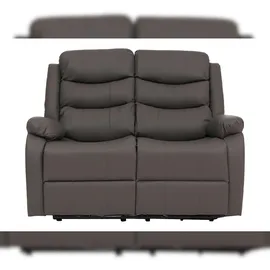 Mendler 2er Kinosessel HWC-O62, Relaxsessel Fernsehsessel mit Armlehne, Liegefunktion Kunstleder ~ grau