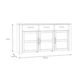 Höffner Sideboard ¦ weiß ¦ Maße (cm): B: 166 H: 87 T: 42.0