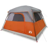 vidaXL Campingzelt 4 Personen Orange Wasserdicht