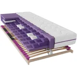 Sleeptex Matratzenset, Holz, 2-teilig, Birke, H3, Höhe ca. 21 cm, 90x200 cm, Härtegradauswahl, Bezug abnehmbar/waschbar,Federleisten mit Duokappen, individuelle Liegehärteeinstellung, nicht verstellbar, Schlafzimmer, Matratzen Shop, Matratzensets