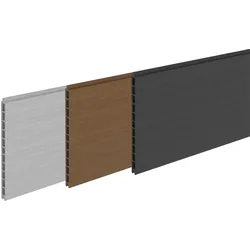 Zaunbretter Laboe XL 179 x 28 x 2 cm - WPC Lamellen, Teak - vielseitife Zaunlamellen - Sichtschutz Lamellen für Garten & Terrasse
