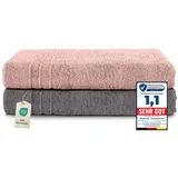 Komfortec Handtuchset 80 x 200 cm grau 2 St.