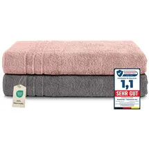 Komfortec Handtuchset 80 x 200 cm grau 2 St.