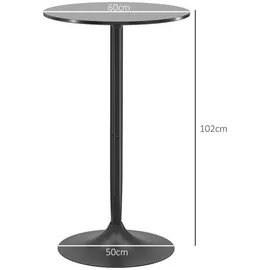 Homcom Bartisch Runder Tresentisch für Wohnzimmer, Esszimmer, Barmöbel, Bartische