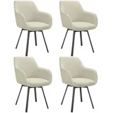 Tectake tectake® Armlehnstuhl Greige, Pappel, 57x88x59 cm, Esszimmer, Stühle, Esszimmerstühle, Armlehnenstühle