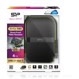 Silicon Power Armor A60 4 TB USB 3.2 schwarz/grün SP040TBPHDA60S3K