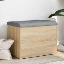 vidaXL Polsterbank Sonoma-Eiche Silber 62 x 42 x 45 cm