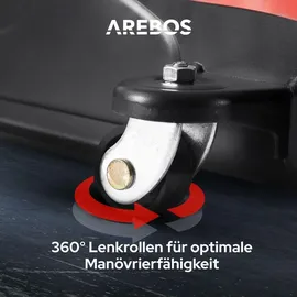 Arebos Rangierwagenheber Stahl 85-385 mm rot