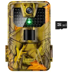 Wildkamera LUNIOX VC36, Fotofalle 36MP + HD Video, inkl. 32GB SD Karte