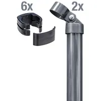 GAH Alberts Zauneck-Set 100 x 102 cm Silber/Stahl