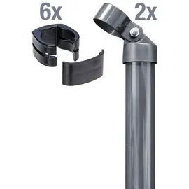 GAH Alberts Zauneck-Set 100 x 102 cm Silber/Stahl