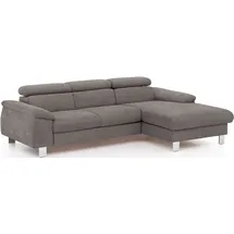 Cotta Ecksofa Komaris L-Form Kunstleder 3-Sitzer Grau