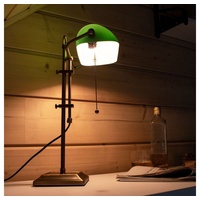 Steinhauer Antike Schreib Tisch Lampe Leuchte Beleuchtung Bronze-Farbe Banker-Leuchte 7961BR