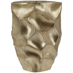 Vase , gold , Aluminium , Maße (cm): B: 23 H: 33 T: 17