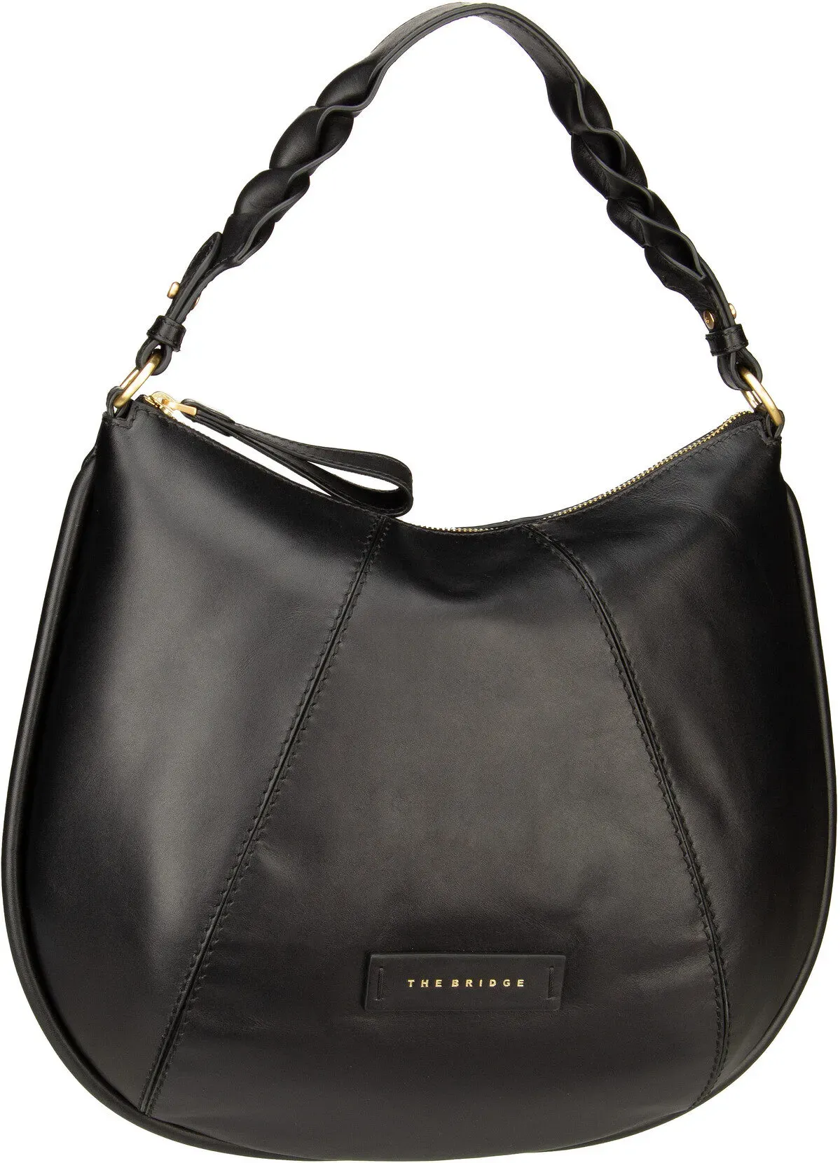 The Bridge Brigida Hobo 4922  in Nero/Oro (17.1 Liter), Beuteltasche