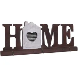 Wandgarderobe HWC-A91 Home, Garderobenpaneel, Landhaus Holz Metall