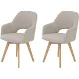 Hela 4-Fußstuhl HELA Polyester beige 2er Set