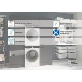 OPTIFIT Waschsäulen-Set Kiel420 213,2x190 x210 x57,1 cm Anthrazit Matt