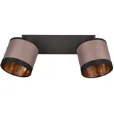 rl live your light Reality Spot Davos 2-flammig Schwarz Matt 38 cm x 16,5 cm