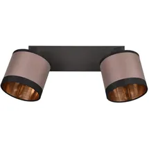 rl live your light Reality Spot Davos 2-flammig Schwarz Matt 38 cm x 16,5 cm