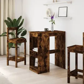 vidaXL Bartisch mit Regal 90 x 47,5 x 103,5 cm Braun