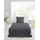 BIERBAUM Chic Uni Unifarben Grau 135 x 200 cm + 2 x 40 x 80 cm