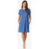 SCHIESSER Nachthemd Casual Essentials gestreift Blau XXL