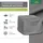 mehr Garten Premium Loungesessel-Abdeckung 85 x 85 x 80 cm Grau