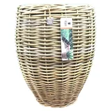 Van der Leeden DRYPOT Rattan Ø 40 cm Grau