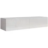 Mirjan24 Vigo TV-Lowboard 140x30 cm Weiß/MDF