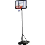 Homcom Basketballkorb mit 2 Rädern schwarz 86 x 153 x 250-350 cm