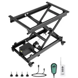 Vevor Elektrischer Hubtisch 76x44 cm, 150 kg Tragkraft, Scherenhubtisch, 200 bis 710 mm höhenverstellbare Hebebühne, Couchtischlift mit 4 Rädern, für Materialhandhabung und Transport, Schwarz