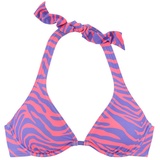 VENICE BEACH Bügel-Bikini-Top Damen violett-koralle, Gr.40 Cup F,