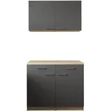 Respekta Merle Unterschrank Hängeschrank 100 cm grau