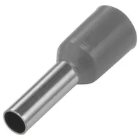 TRU Components 1091281 Aderendhülse 2.5 mm2 Teilisoliert Grau 100