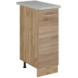 Vicco Apothekerschrank R-Line, Sonoma/Goldkraft Eiche, 30 cm AP Marmor