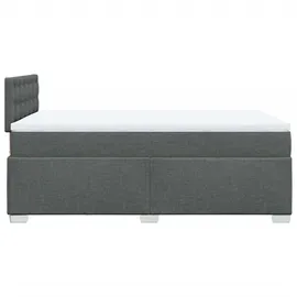 vidaXL Boxspringbett 120 x 200 cm Dunkelgrau