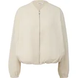 Sweat-Blouson mit Gummibündchen - beige - 36