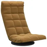 vidaXL Bodenstuhl Drehbar Klappbar Bodensessel Relaxsessel Relaxstuhl Sessel Fernsehsessel Loungesessel Polstersessel Wohnzimmer Braun Samt