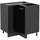 Vicco Eckunterschrank R-Line 75,6 x 46 x 81,6 cm Schwarz Hochglanz