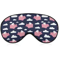 Lustige Schlafmaske für Damen und Herren, lustige Schweineflügel, weiche Augenbinden, Augenmaske zum Schlafen, verstellbares elastisches Band, verdunkelnde Schlafabdeckung, Augenschutz für Reisen, S
