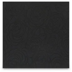 Hypafol Airlaid Motiv-Serviette Roses schwarz | 100St. | 40x40cm | für Gastronomie und Zuhause | hochwertiges Material