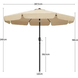 Yaheetech Ø 267,5 cm Hellbraun