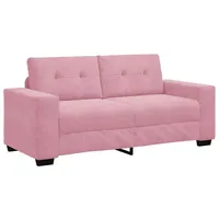 vidaXL Sofa Zweisitzer-Sofa Rosa 140 cm Samt rosa 181 cm x 82 cm