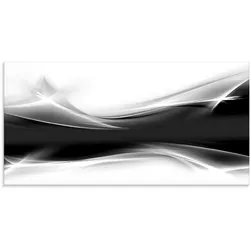 Glasbild ARTLAND "Kreatives Element", schwarz (farbe bild(er): schwarz), B:100cm H:50cm, Bilder, in verschiedenen Größen