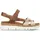 PIKOLINOS für Damen. W4N-0968C1 Palma Sandalen aus braunem Leder -Gewichtskeil 4,5cm (38), 3 bis 5 cm, Klettverschluss, Lässig